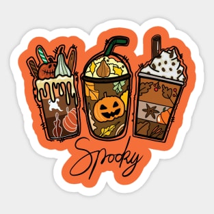 spooky cup Sticker